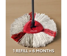 Vileda Easy Wring &amp; Clean Turbo pakaitinės šluostės | Originali šluostė tinkanti  Viledos Turbo 2in1 rinkiniams | tinka bet kokio tipo grindų paviršiams |+20% geresnės valymo savybės