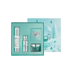 VT Cosmetics Shining Holiday Set - šventinio leidimo dovanų rinkinys (veido ampulė, 50 ml + veido esencija, 30 ml + veido kremas, 50 ml + raktų pakabukas)