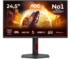 Žaidimų monitorius AOC Q25G4SR, 24.5" QHD (2560x1440) Fast IPS, 300Hz, 1ms, HDR, Adaptive Sync