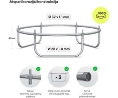 Zipro JumpPro IN Batutas su vidiniu tinklu, 183cm