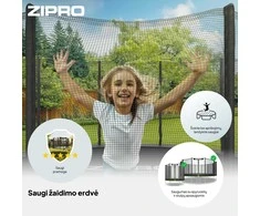 Zipro Jump Pro OUT batutas su išoriniu tinklu, 127 cm