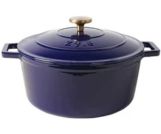 Apvalus emaliuotas ketaus puodas Zyle ZY020BLKI, mėlynas, Ø 27 cm, 6 l