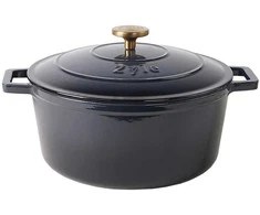 Apvalus emaliuotas ketaus puodas Zyle ZY020DGKI, pilkas, Ø 27 cm, 6 l