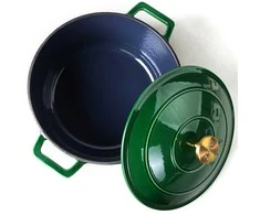 Apvalus emaliuotas ketaus puodas Zyle ZY020GRKI, žalias, Ø 27 cm, 6 l