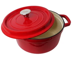 Apvalus emaliuotas ketaus puodas Zyle 5 l, raudonas, ZY126RKI