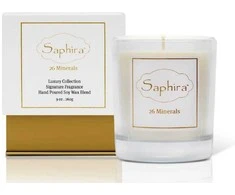 Aromaterapinė sojų vaško žvakė Saphira Luxury Signature Candle SAFCANDLE, 260 g