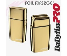 Mobili įkraunama plaukų skutimo mašinėlė BaByliss PRO Double Foil Metal Shaver Gold FXFS2GE, aukso spalvos