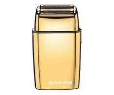 Mobili įkraunama plaukų skutimo mašinėlė BaByliss PRO Double Foil Metal Shaver Gold FXFS2GE, aukso spalvos