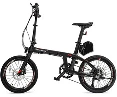 Beaster Scooter Sulankstomas elektrinis karboninio rėmo dviratis Beaster, BS125B, juodas, 250 W