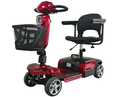 Beaster Scooter Elektrinis keturratis motoroleris, BSAURA, raudonas, surinktas, 250 W