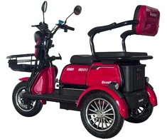 Beaster Scooter Elektrinis triratis motoroleris, BSKENDO1A, raudonas, surinktas, 500 W