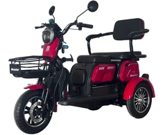 Beaster Scooter Elektrinis triratis motoroleris, BSKENDO1A, raudonas, surinktas, 500 W