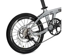 Beaster Scooter Sulankstomas karboninio rėmo dviratis Beaster, BS128S, sidabrinis