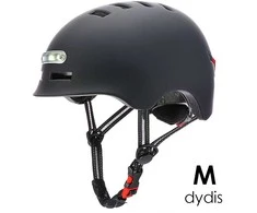 Beaster Scooter Šalmas Beaster BS02HBM, M dydis, juodas, su LED lemputėmis