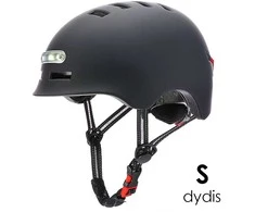 Beaster Scooter Šalmas Beaster BS02HBS, S dydis, juodas, su LED lemputėmis