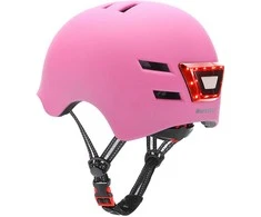 Beaster Scooter Šalmas Beaster BS02HPS, S dydis, rožinis, su LED lemputėmis