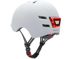 Beaster Scooter Šalmas Beaster BS02HWM, M dydis, baltas, su LED lemputėmis