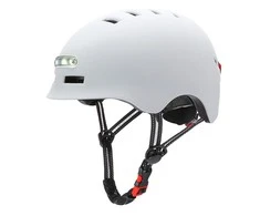 Beaster Scooter Šalmas Beaster BS51BL, M dydis, baltas, su LED lemputėmis
