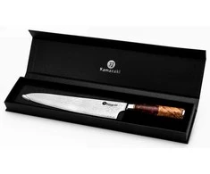 Damasko plieno peilis Kamazaki Gyuto KZI203KN, 24 cm