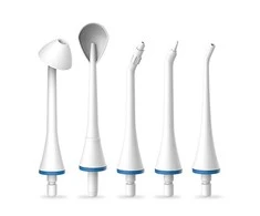 Osom Professional Burnos irigatoriaus antgalių rinkinys OSOM Oral Care Replacement Tips Kit OSOMORALWF8801KIT, baltos spalvos, 5 vnt.