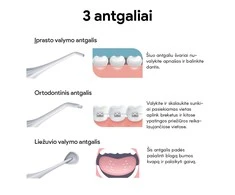 Burnos irigatorius OSOM Oral Care Sidabrinis OSOMORALWF128SILV, IPX7, LCD ekranėlis, sidabrinė spalva