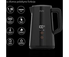 Elektrinis virdulys Zyle su LED ekranu ir šilumos palaikymo funkcija, ZY833BK