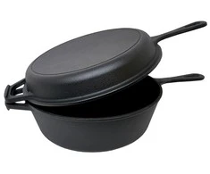 Emaliuotas ketaus kepimo indas Zyle, juodas, ZY226BKI, dviejų dalių, Ø26 cm