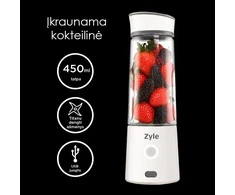 Pakraunama, nešiojama kokteilinė su titanu dengtais ašmenimis Zyle, ZY015RBW, baltos spalvos