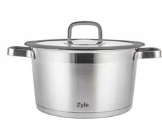Indukcinis puodas su dangčiu Zyle ZY12724CS, 4,5 l