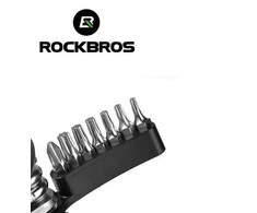 Įrankių rinkinys RockBros GJ8002, sudaro 16 atsuktuvų, raktų ir galvučių, juodas