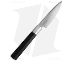 Japoniško plieno šefo peilis KAI Wasabi DM6710P, 10 cm ašmenys, juodas