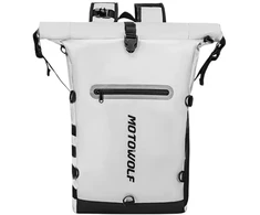 Kuprinė MotoWolf Baltas MB3W, su integruota gertuve, 21 L