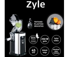 Lėtaeigė sulčiaspaudė Zyle ZY378BSJ, 250 W