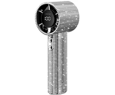 Mini nešiojamas ventiliatorius OSOM Mini Portable Fan OSOM03195, įkraunamas, su sidabriniais blizgučiais