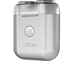 Mini plaukų skutimo mašinėlė-barzdaskutė OSOM Dual Blade Rotary Shaver OSOM02972, pilkos spalvos