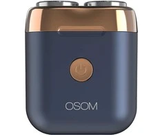 Mini plaukų skutimo mašinėlė-barzdaskutė OSOM Dual Blade Rotary Shaver OSOM02970, mėlynos spalvos