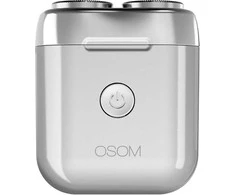 Mini plaukų skutimo mašinėlė-barzdaskutė OSOM Dual Blade Rotary Shaver OSOM02972, pilkos spalvos