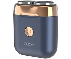 Mini plaukų skutimo mašinėlė-barzdaskutė OSOM Dual Blade Rotary Shaver OSOM02970, mėlynos spalvos