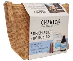 Rinkinys plaukams Ohanic Pack Anti Hair Loss, rinkinį sudaro: plaukų šampūnas 250 ml, ampulės nuo plaukų slinkimo 12 vnt., kosmetinė, OHANKITOH06