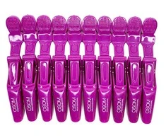 Klipsai plaukams Osom Professional Plaukų sagtukas OSOMPE06PURP, violetinės spalvos, 10 vnt.