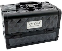 Osom Professional Lagaminas Osom DB-096S plastikinis su aliuminėmis apdailomis, juodas