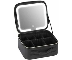 Lagaminas kosmetikos priemonėms OSOM Professional Cosmetic Case With Lighted Mirror OSOMP040BL, juodos spalvos
