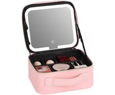 Lagaminas kosmetikos priemonėms OSOM Professional Cosmetic Case With Lighted Mirror OSOMP040RG, rožinės aukso spalvos