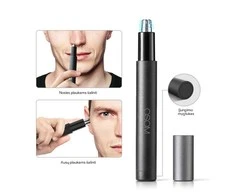 Osom Hair Trimmer nosies, ausų plaukų trimeris, juodos spalvos