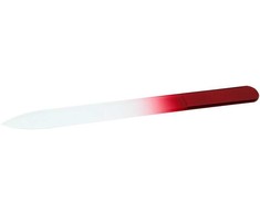 Stiklinė nagų dildė OSOM Professional NF04P-C08, smailiu galu, dvipusė su plastikiniu įdėklu, 13,5 cm
