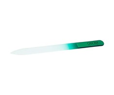 Stiklinė nagų dildė OSOM Professional NF04P-C04, smailiu galu, dvipusė su plastikiniu įdėklu, 13,5 cm