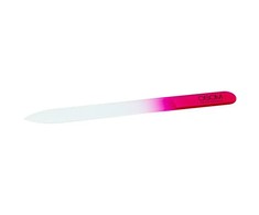 Stiklinė nagų dildė OSOM Professional NF04P-C03, smailiu galu, dvipusė su plastikiniu įdėklu, 13,5 cm
