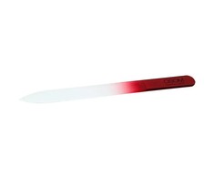 Stiklinė nagų dildė OSOM Professional NF04P-C08, smailiu galu, dvipusė su plastikiniu įdėklu, 13,5 cm