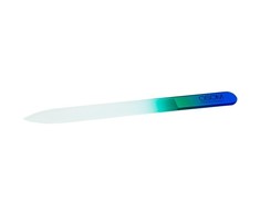 Stiklinė nagų dildė OSOM Professional NF04C05C04, smailiu galu, dvipusė su plastikiniu įdėklu, 13,5 cm