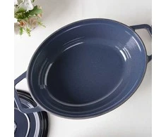 Ovalus emaliuotas ketaus puodas Zyle ZY040DGKI, pilkas, 7,8 l